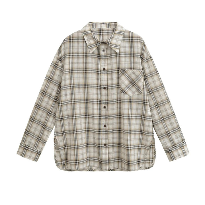 Plaid flannel shirt plus size for women Lune London
