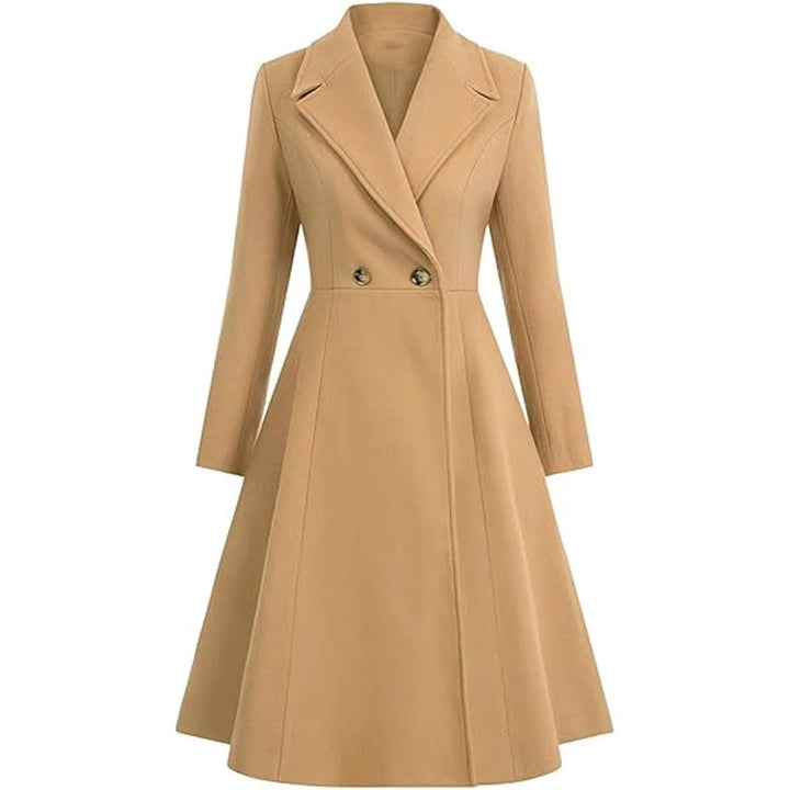 Ladies Elegant Oversized Coat with Double Row of Buttons Amarae