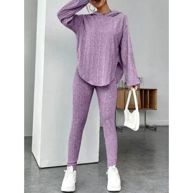 Women's Comfortable Lounge Set with Hood and Slim Pants Lune London