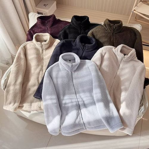 Veste en polaire pour femmes avec col haut et poches zippées pratiques Chic & Stil
