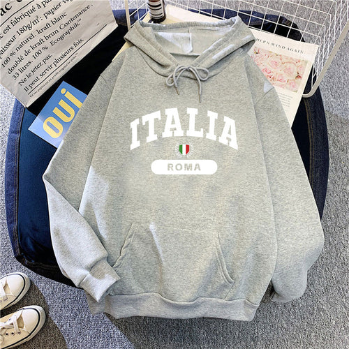 Ladies hoodie with Italy print Chic & Stil