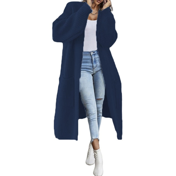 Knitted coat for women with deep pockets and casual cut Lune Londonl