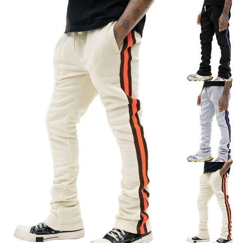 Stylish sweatpants for men with adjustable waistband and contrasting side elements Amarae