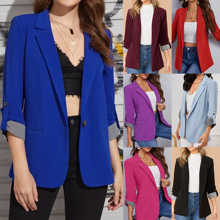Women's Elegant Blazer Jacket with Contrast Details Lune London