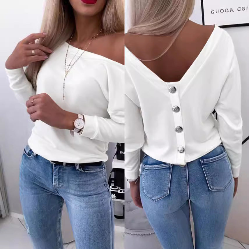 Ladies Off-Shoulder Sweatshirt Amarae