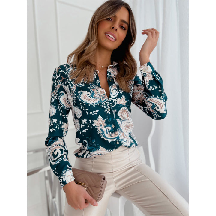 Women Fashion Blouse with Floral Patterns and an Elegant Cut Amarae