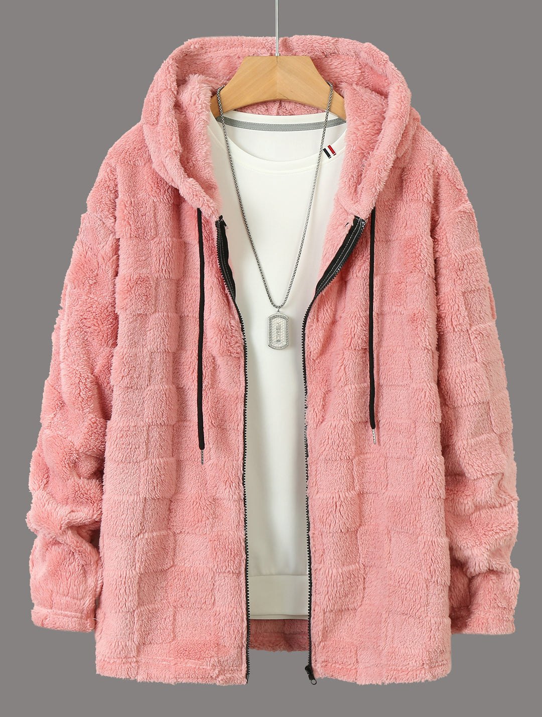 Men's fleece jacket with a structured design and a practical zipper Lune London