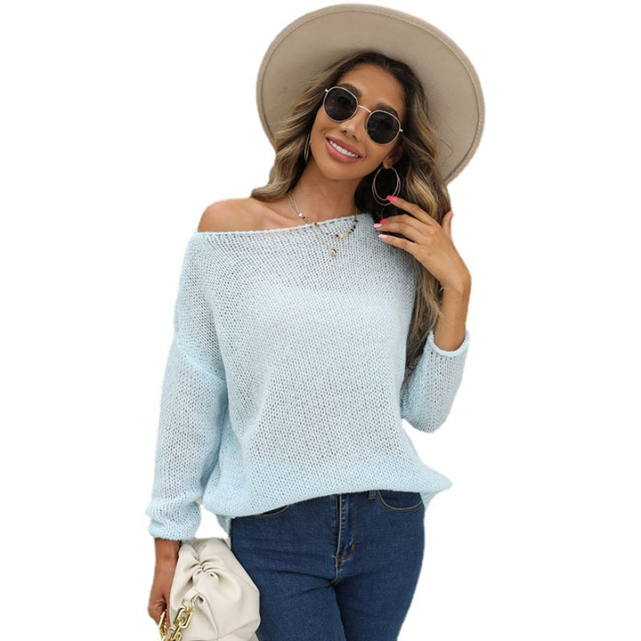 Casual knit sweater for women with an open knit pattern and a relaxed fit Lune London