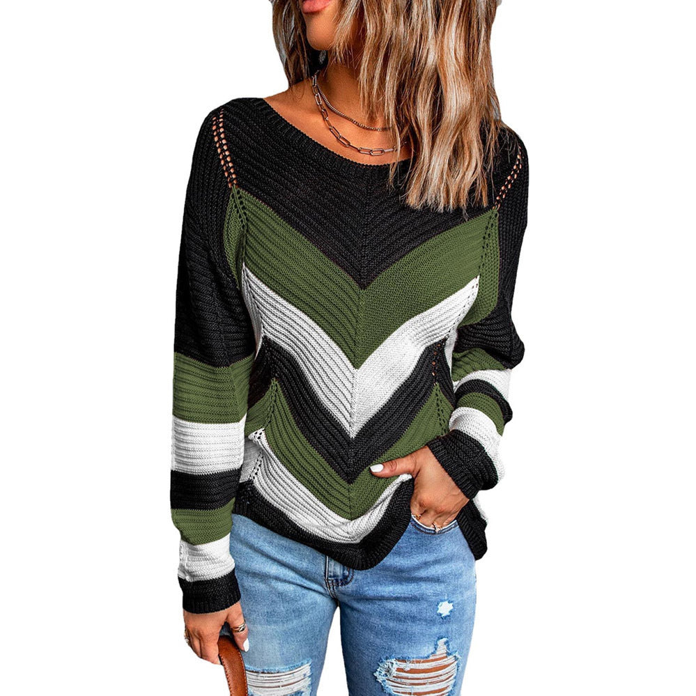 Sweater for women and casual knit with zigzag pattern and airy cut Lune London