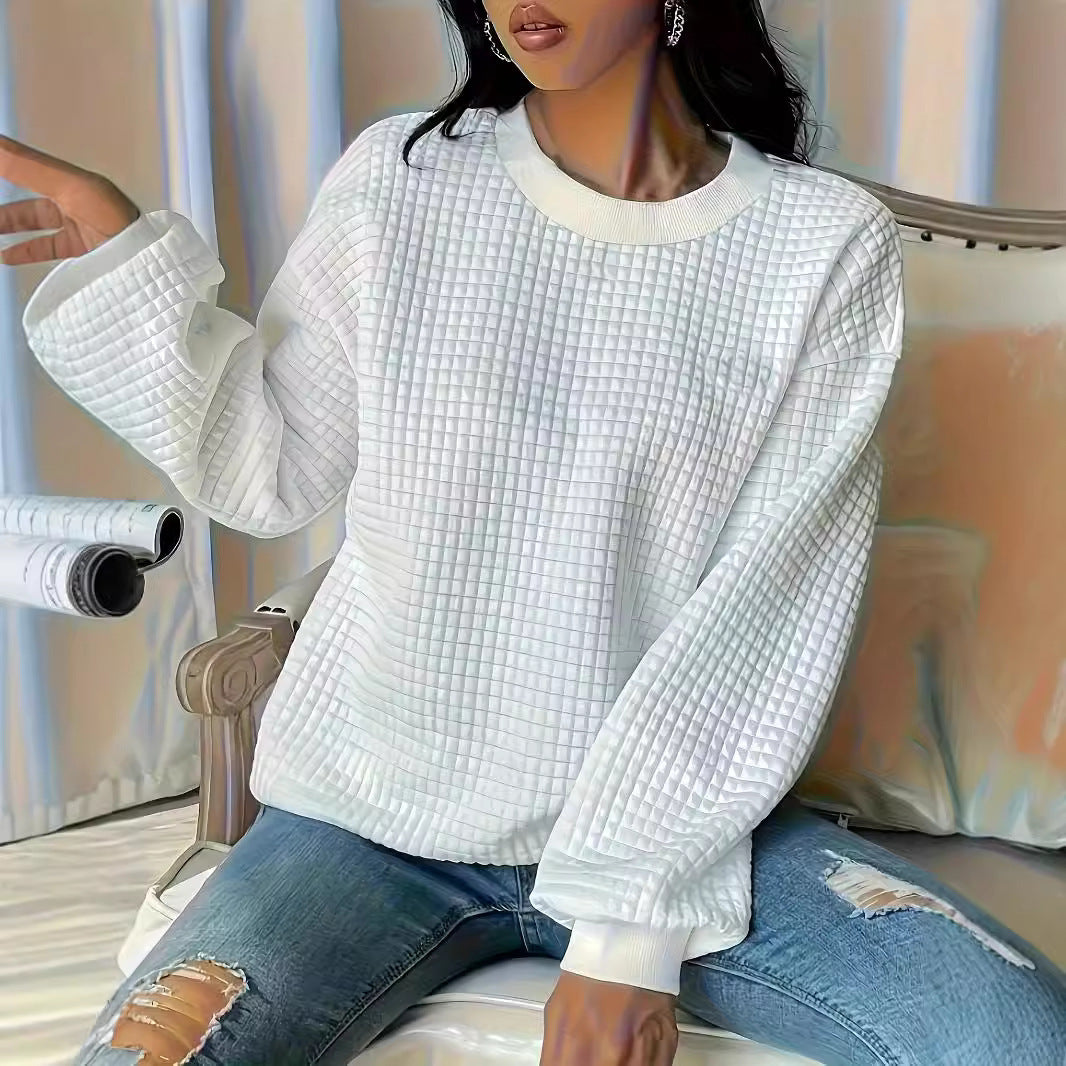 Lune London oversized casual sweater for women with textured design
