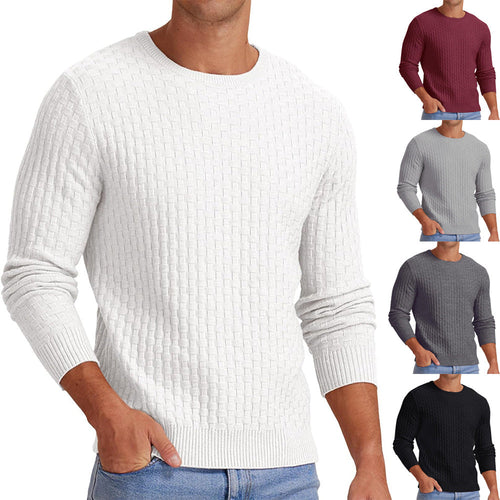 Chic und Stil | Men's textured round neck sweater