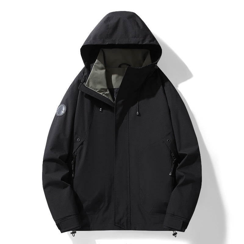 Men's multifunctional softshell parka with adjustable hood, wind and water-repellent membrane Amarae