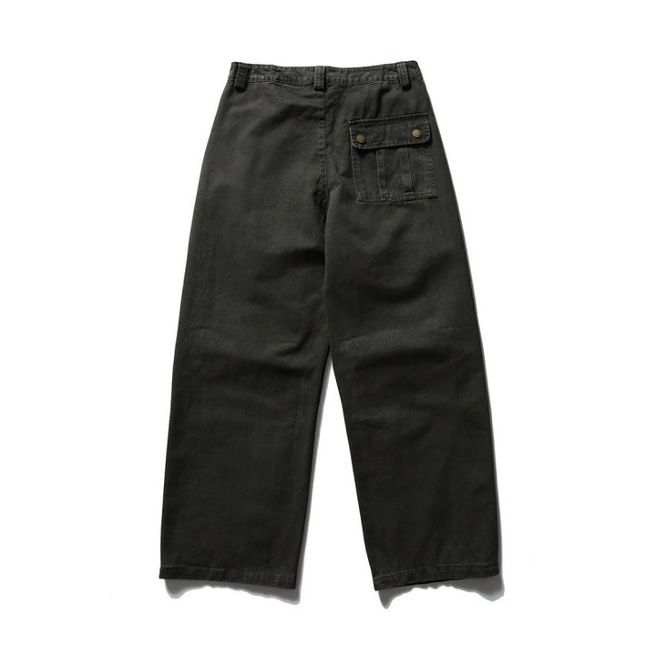 Men's Loose Utility Cargo Pants in Workwear Style with Knee Inserts and Patch Pockets Amarae