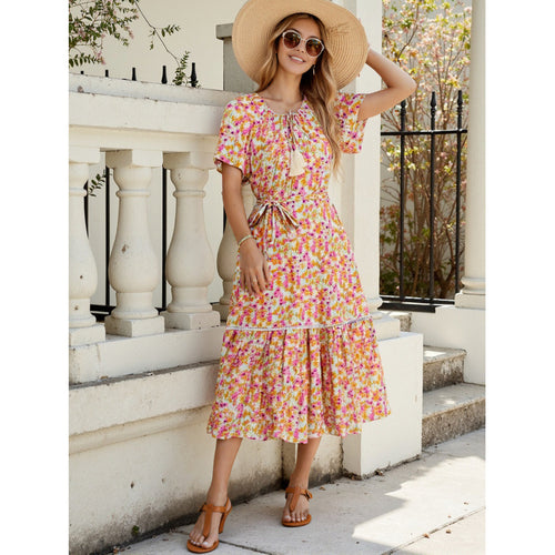 Chic and Stylish Floral Ruffle Maxi Dresses for Women
