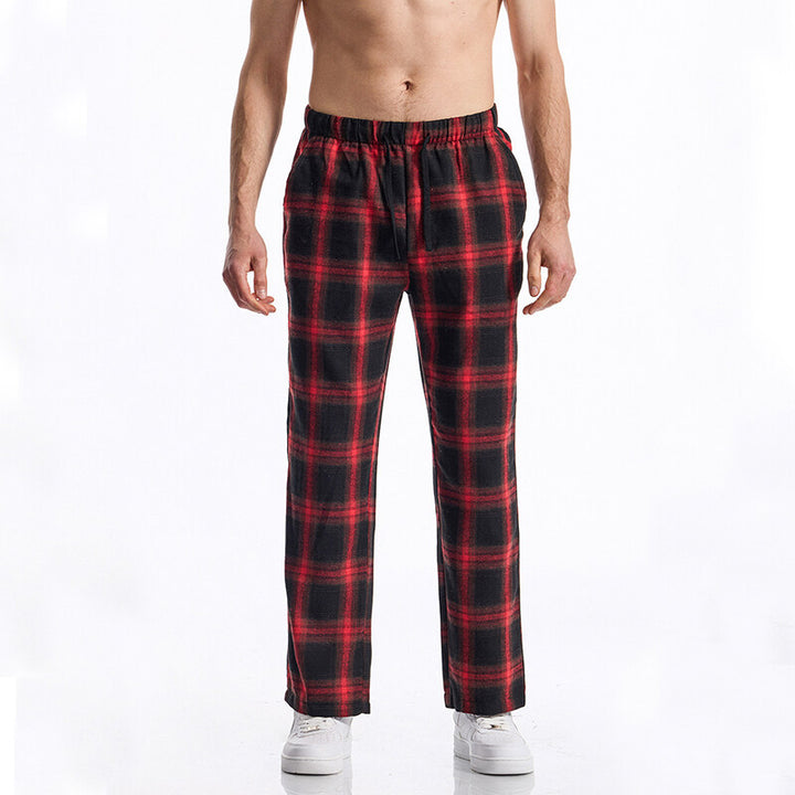 Men's flannel pajama pants with comfortable elastic waistband Lune London