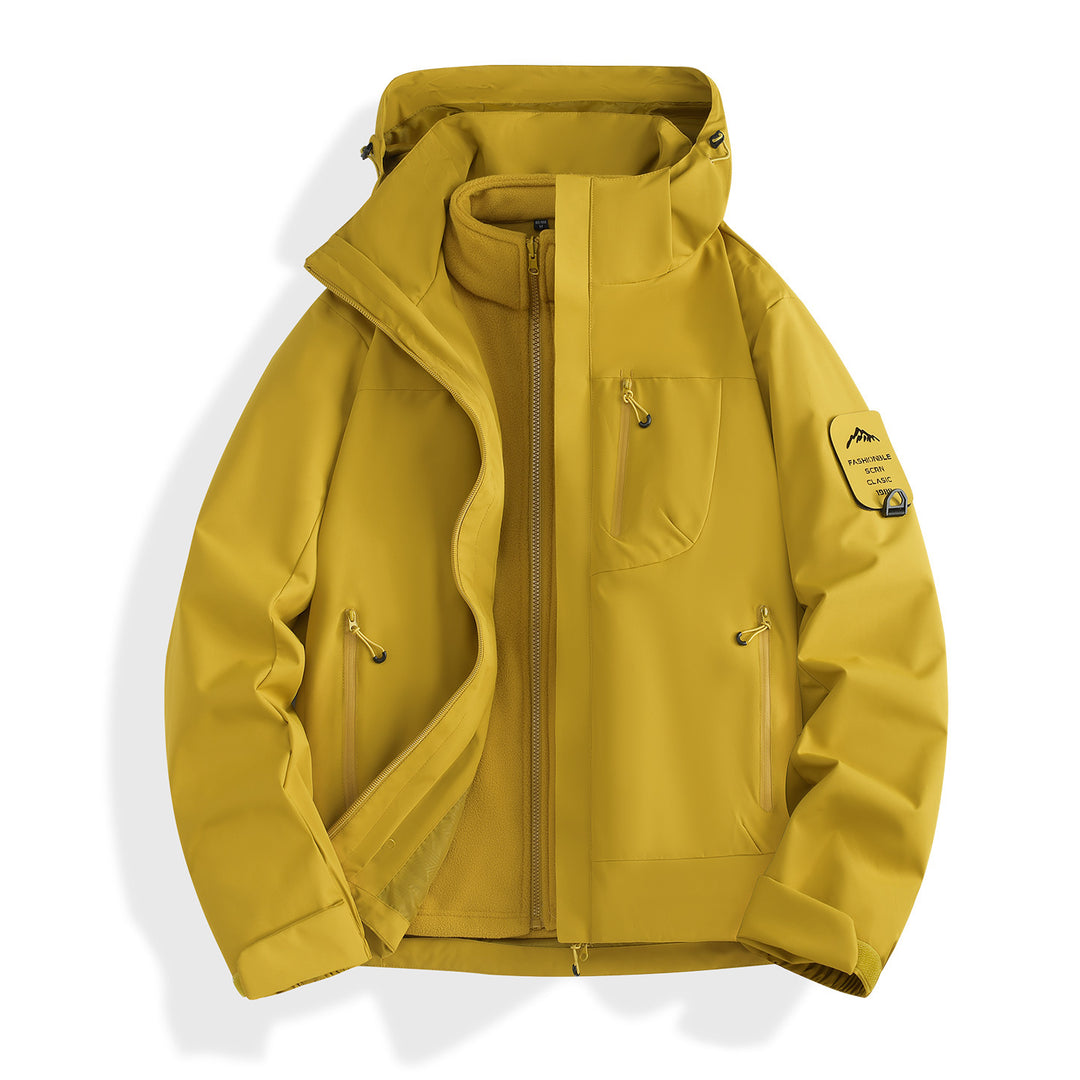 Women's two-layer softshell parka with removable fleece lining and waterproof zippers Amarae