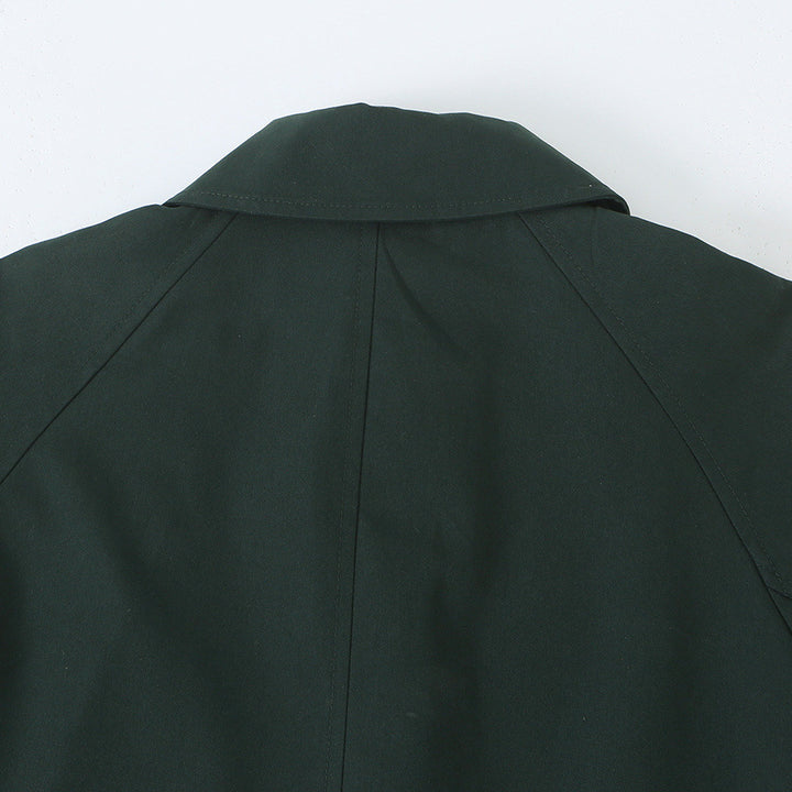 Women's Water-Repellent Trench-Inspired Coat with Shirt Collar and Patch Pockets Amarae