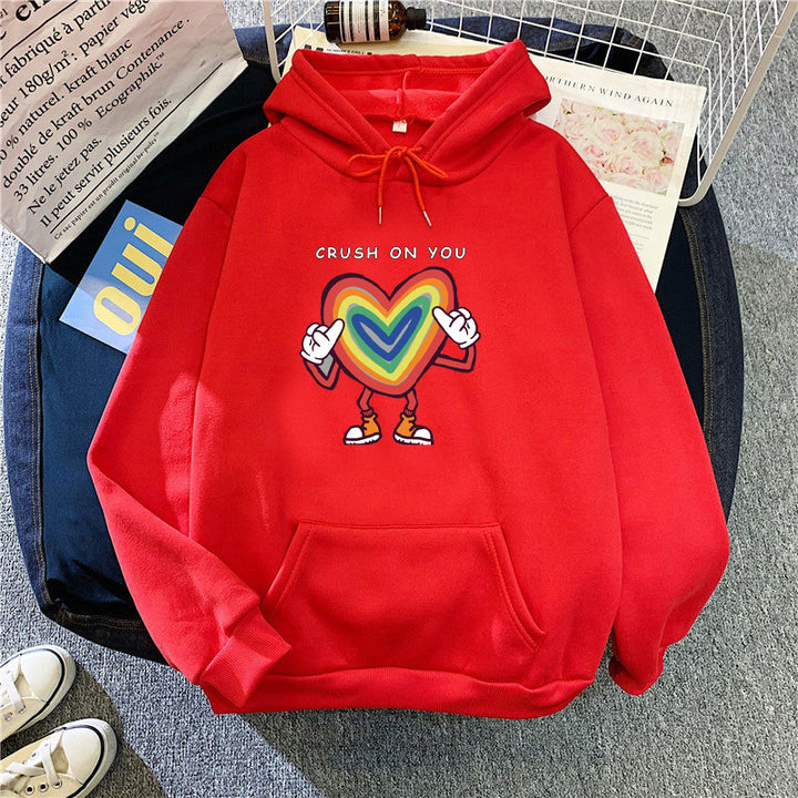 Women's hoodie with colorful heart design Chic & Stil