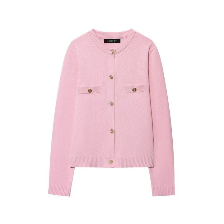 Knitted jacket for women with an elegant button design and practical pockets Lune London