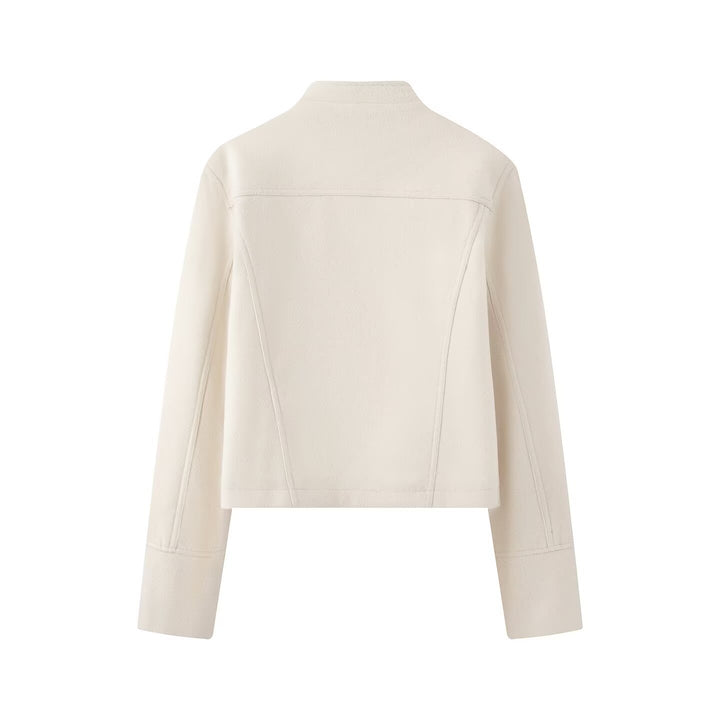 Women's short military-inspired jacket with decorative button plackets Amarae