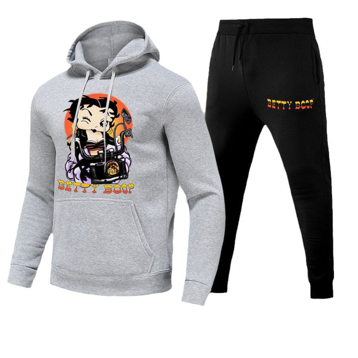 Women's sporty hoodie and jogger pants set with a unique graphic design Lune London