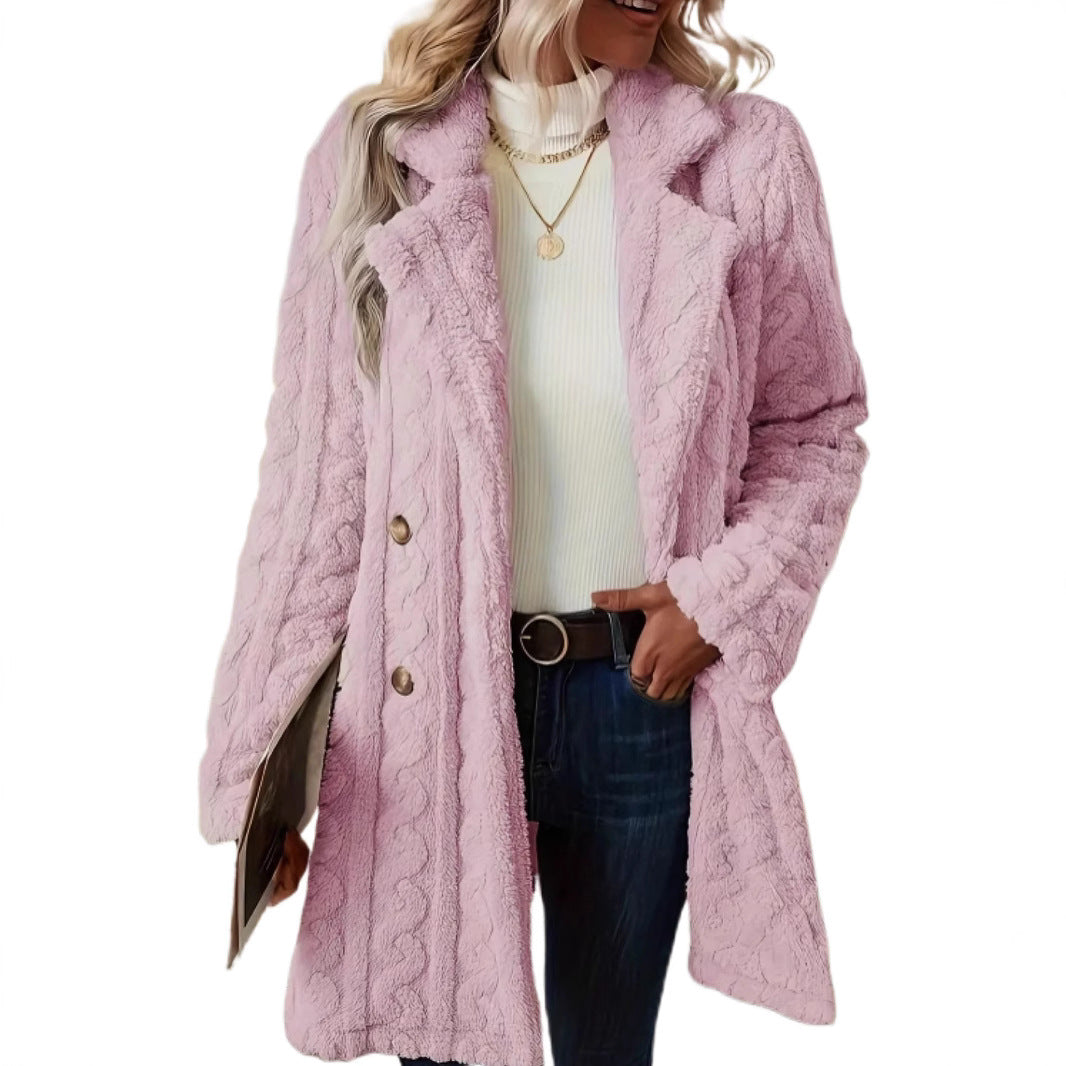 Ladies cozy fleece jacket with Amarae structure