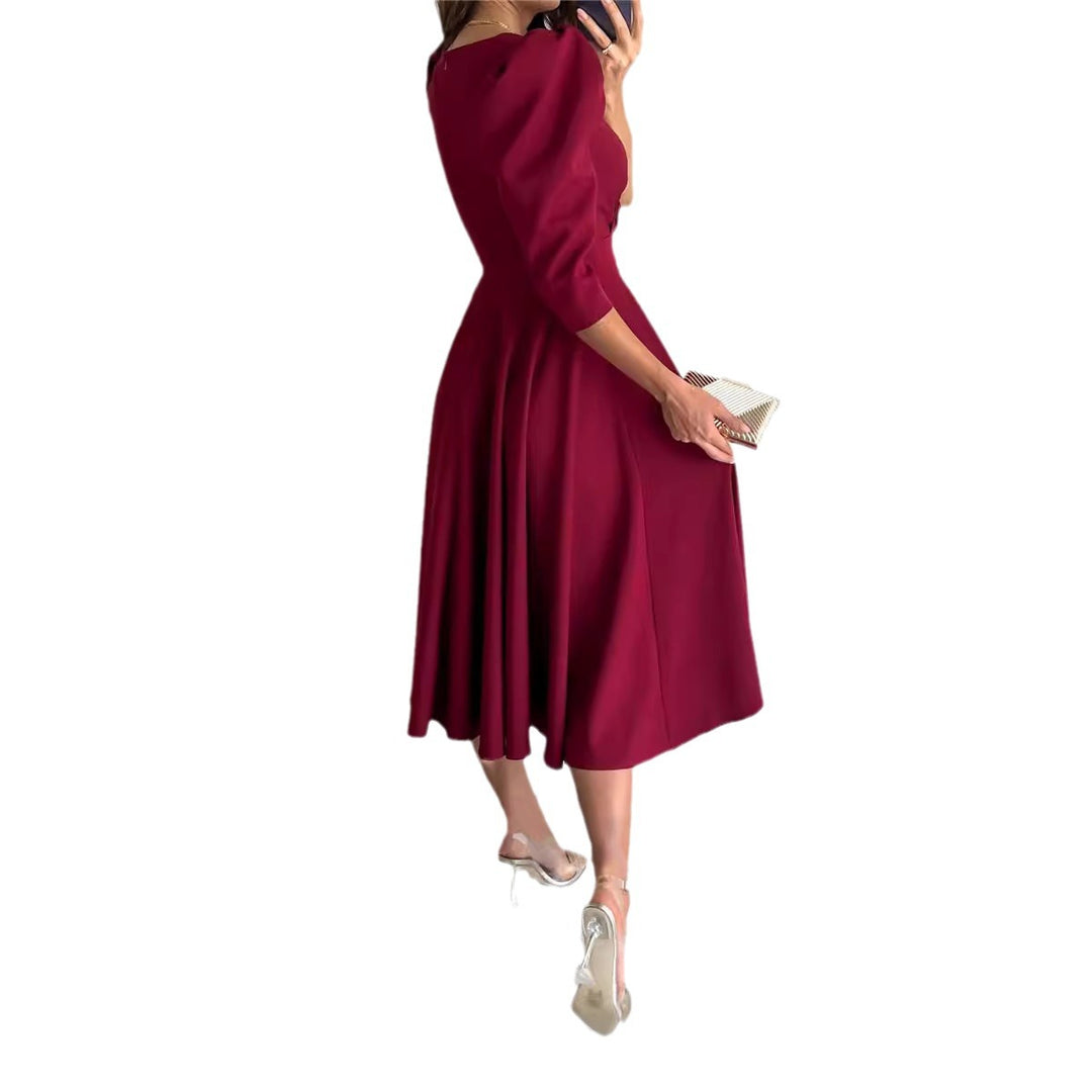 Ladies Elegant Chic Midi Dress