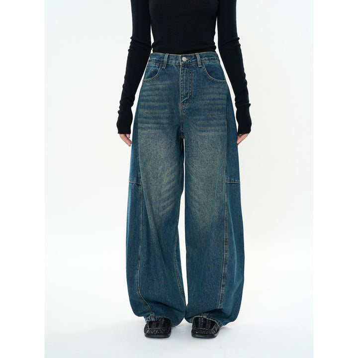 Women's Extra Wide Baggy Jeans in Balloon Cut with High Waist Amarae