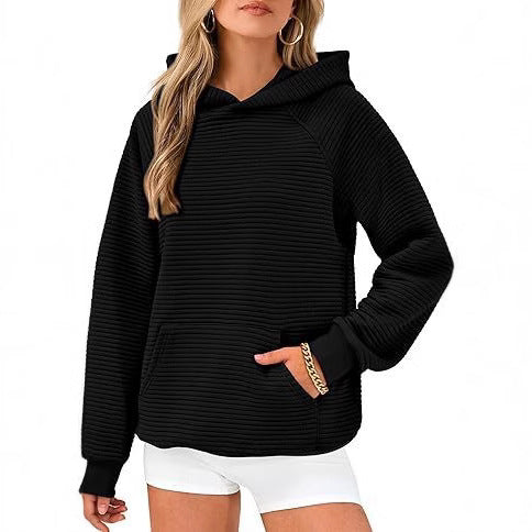 Comfortable hoodie for women with textured design Lune London