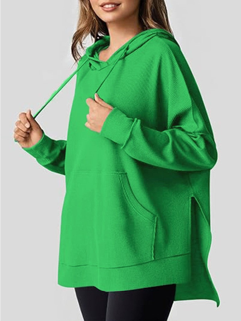 Casual hoodie for women with side slits and practical pockets Lune London