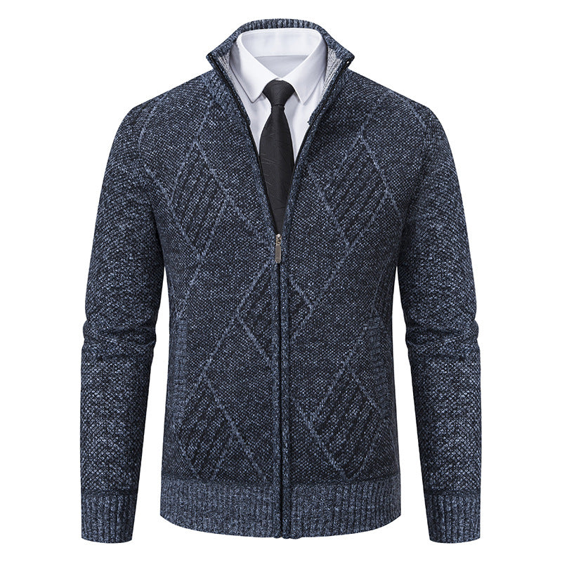 Men's knit jacket with a modern pattern and a slim fit Lune London