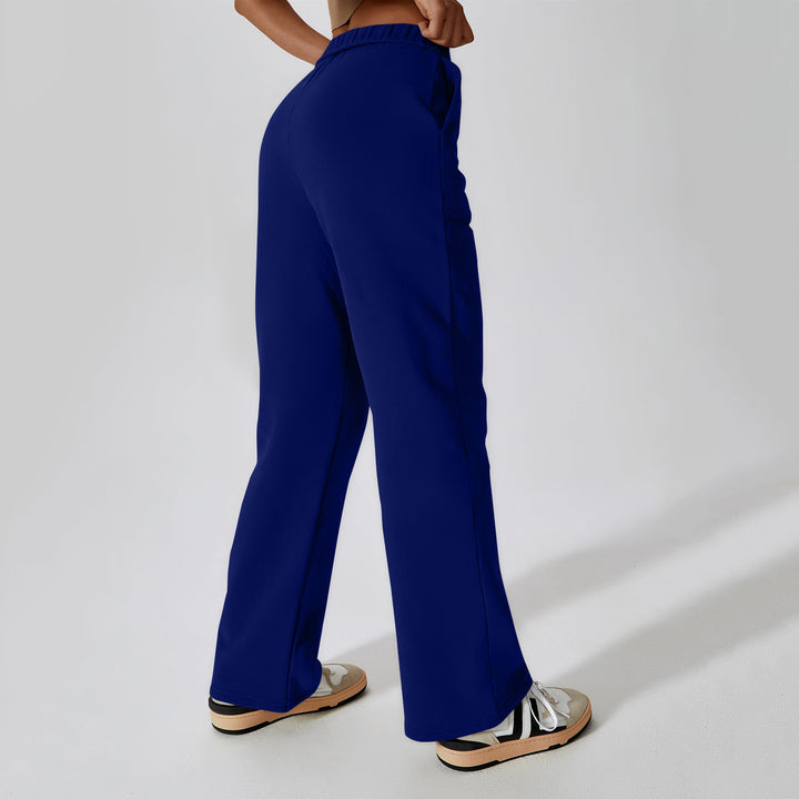 Women comfortable leisure pants with elastic waistband and practical side pockets Chic & Stil