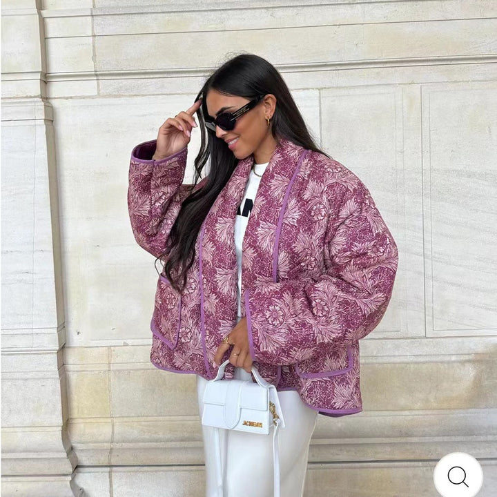 Veste tunique imprimée florale pour femmes Chic & Stil