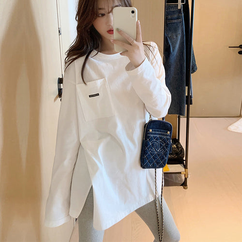Women's casual long sleeve shirt with pocket Chic & Stil