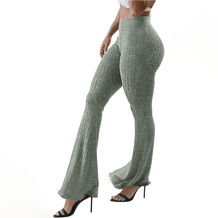 Flared leggings jeans for women with a trendy textured finish Lune London