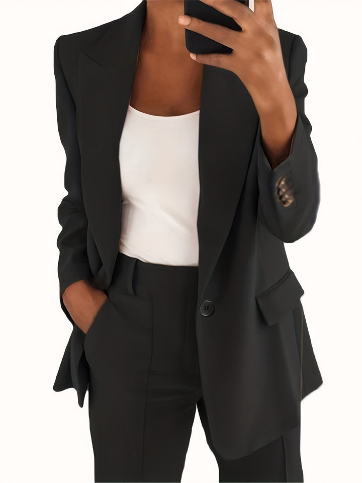 Women high-waisted straight-cut suit trousers with crease Amarae