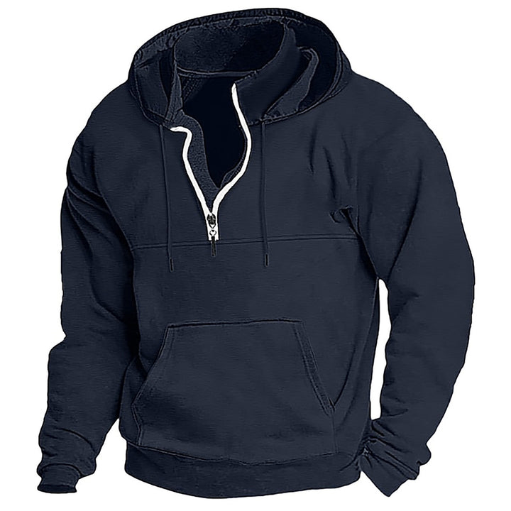 Comfortable hooded sweatshirt for men with full zip Amarae