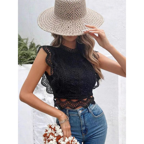 Women Short Blouse Lace Detail Amarae