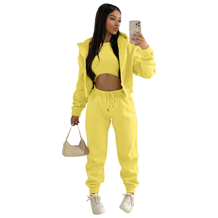 Ladies elegant sports set with a casual hoodie and elastic belt elements Lune London
