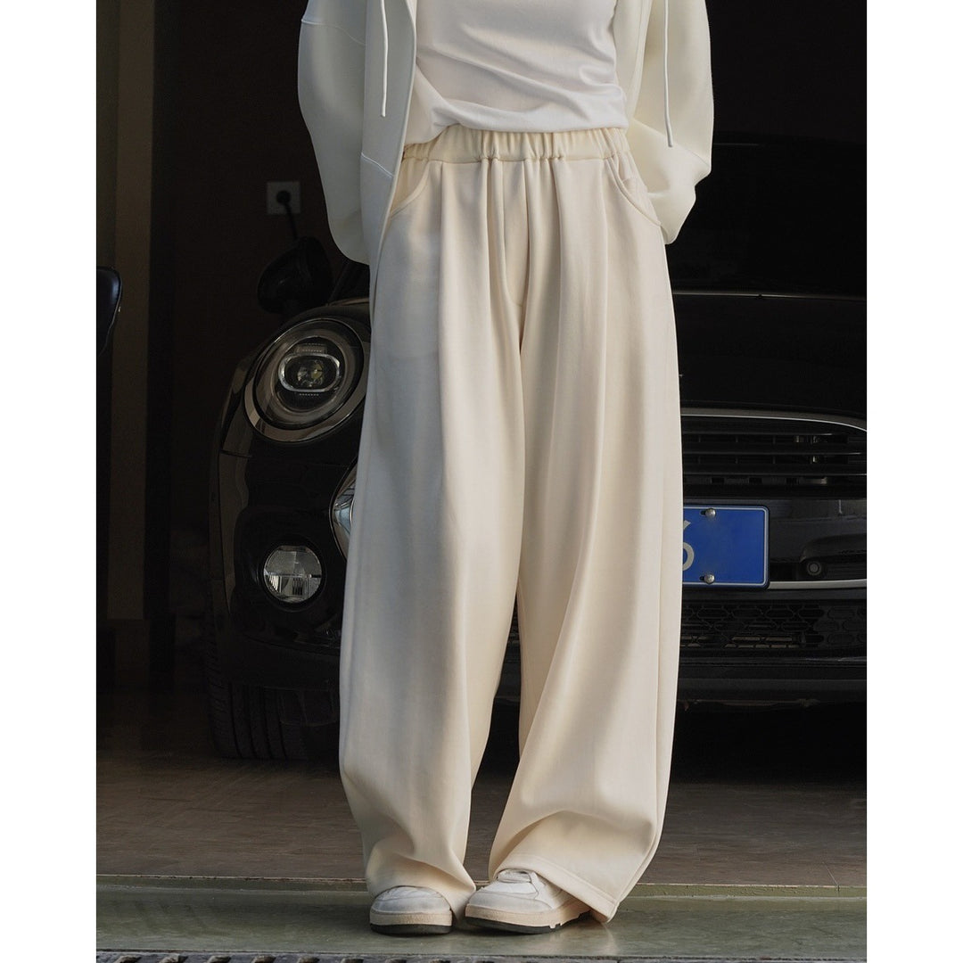 Women Wide High-Waist Palazzo Lounge Pants with Elastic Waistband Amarae