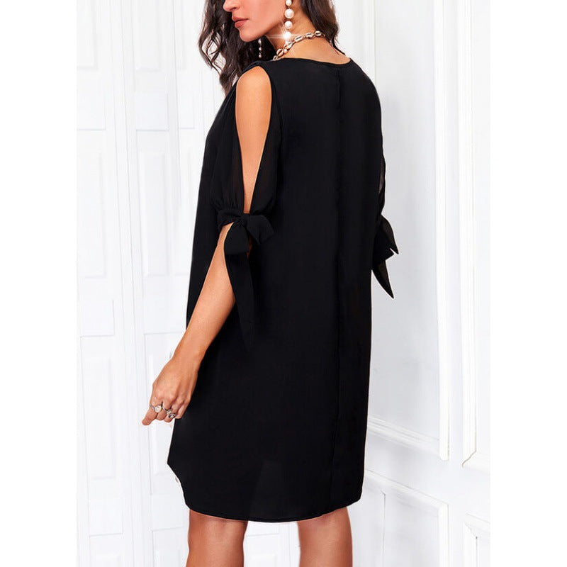 Flattering women's dress with V-neck and sequin embellishments Lune London