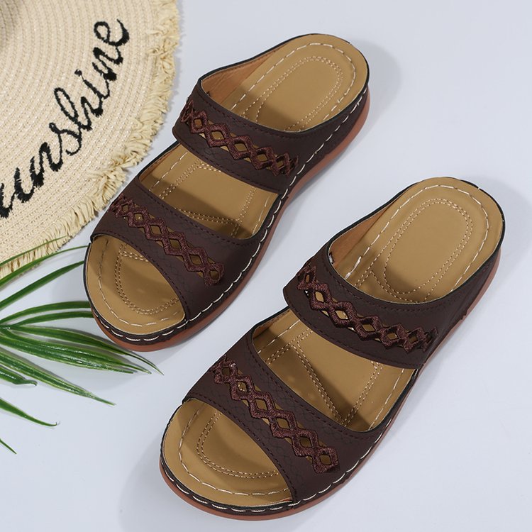 Ladies comfort slide sandals Lune London