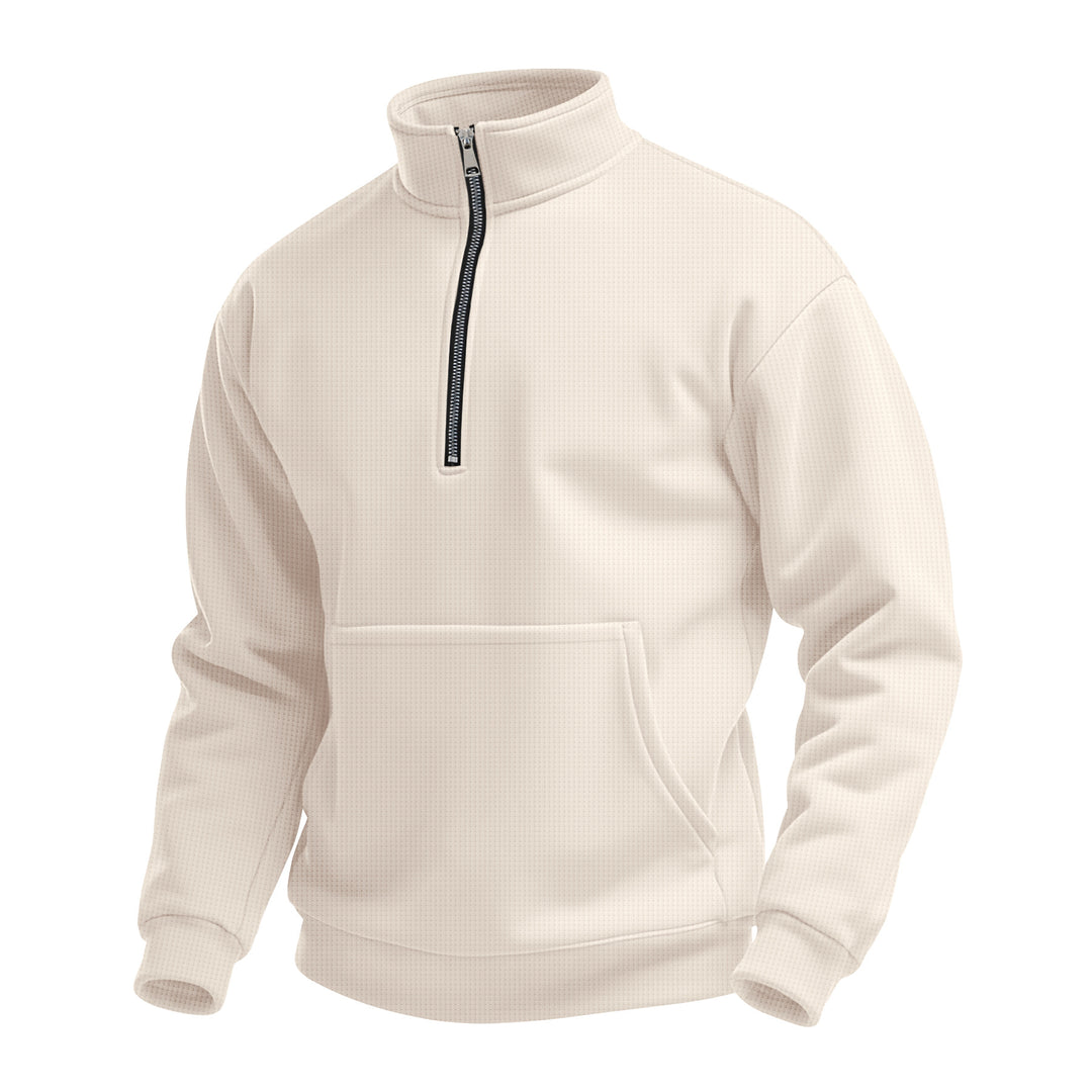 Men's fleece sweater with foldable collar Lune London