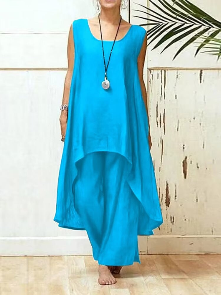 Lune London fluid maxi tunic jumpsuit for women