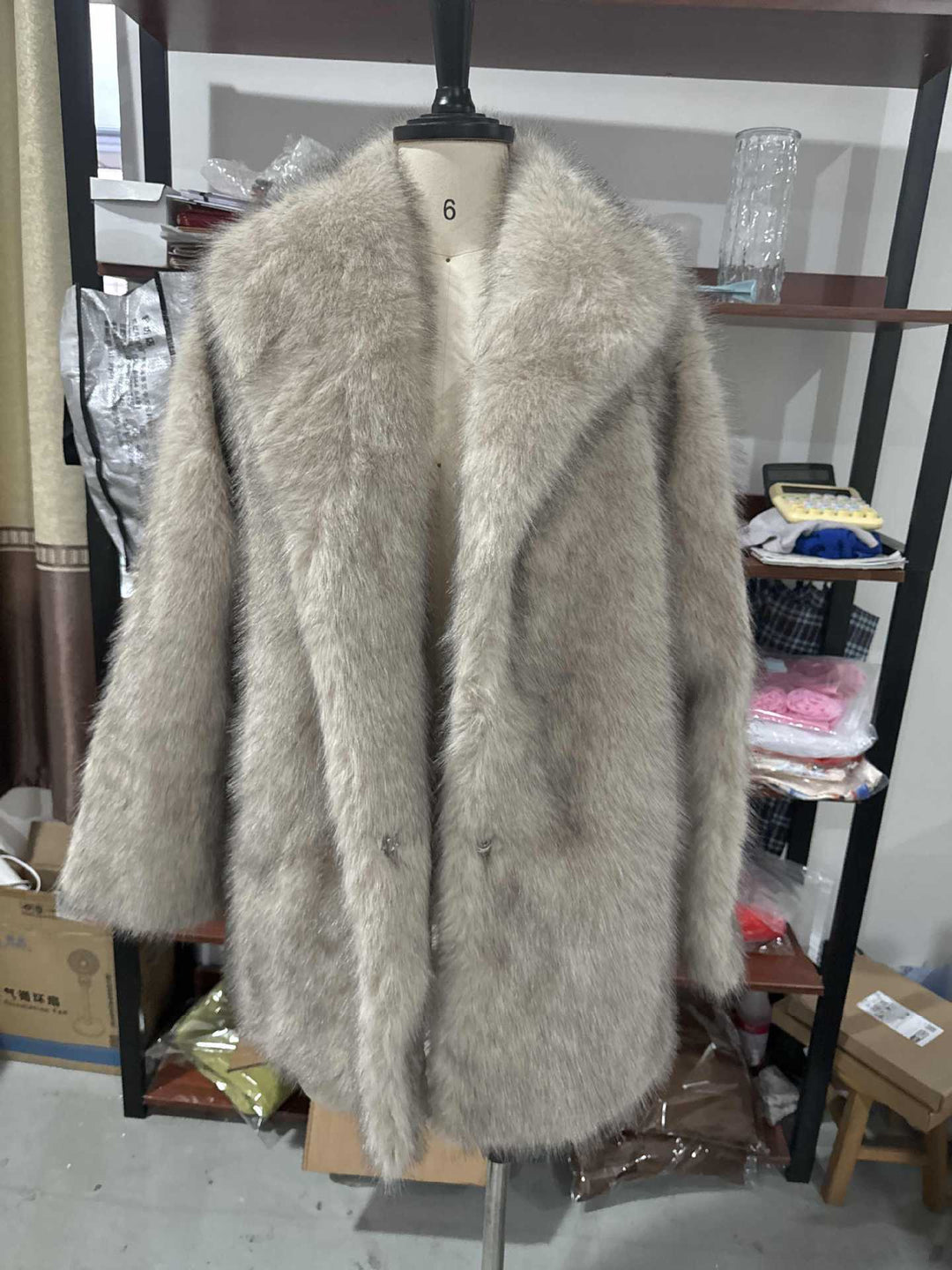 Ladies Comfortable Faux Fur Coat Amarae