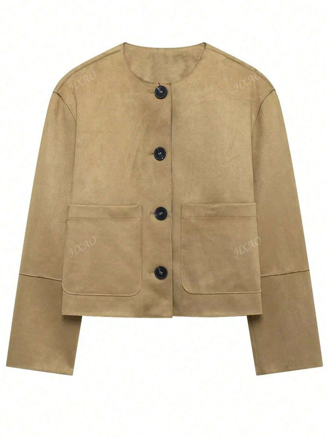Trendy short jacket for women with practical pockets and button closure Lune London