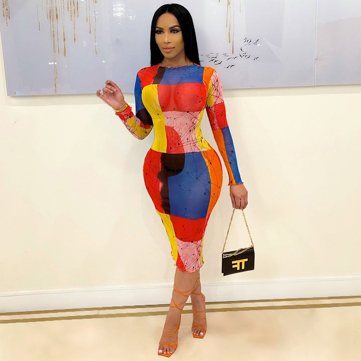 Lune London Long Sleeve Bodycon Dress