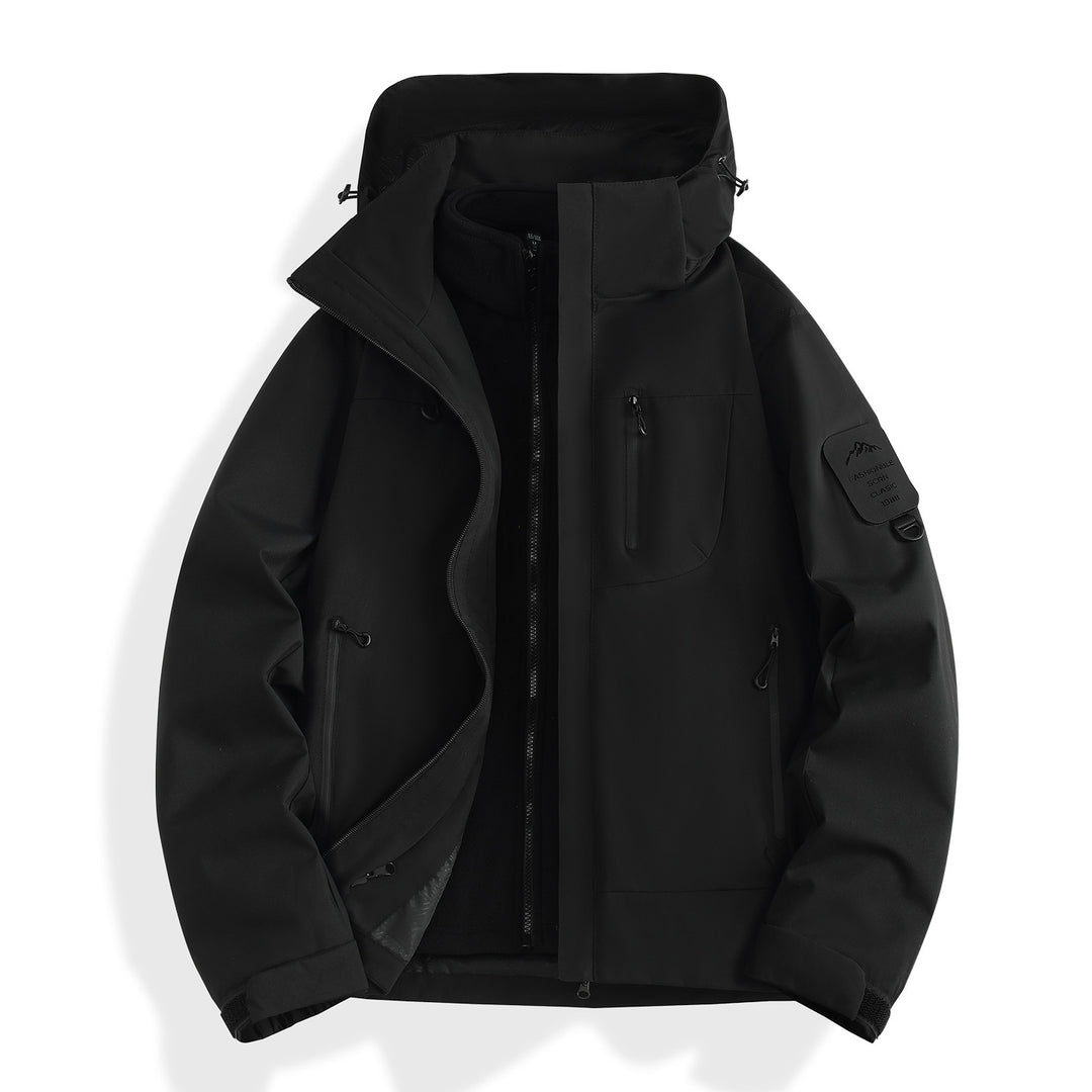 Women's two-layer softshell parka with removable fleece lining and waterproof zippers Amarae
