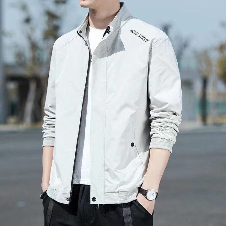 Lightweight transitional jacket for men with high collar Lune London