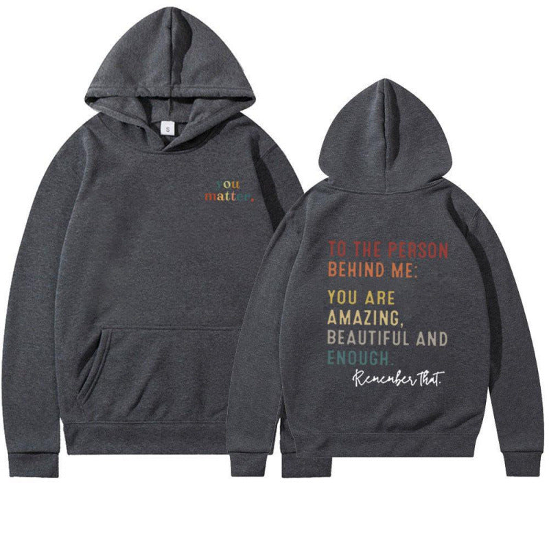 Women's hoodie with motivating lettering Lune London